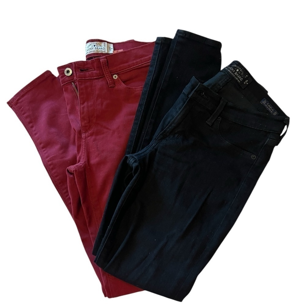 Lucky Brand 2 |Brooke Legging Jean|Combo - Colors Black & Merlot - Size 2 / 26A
